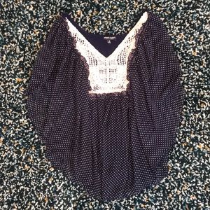 About a girl polka dot tank top shawl